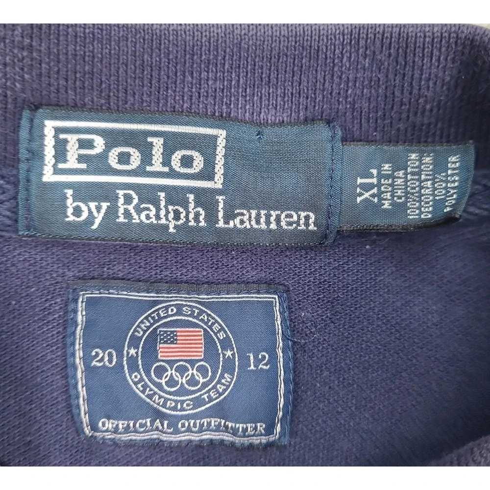 Polo Ralph Lauren Mens XL Navy 2012 US Olympic Team Big Pony Polo Shirt